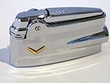 ronson varaflame Gas-Feuerzeug Ronson Varaflame Feuerzeug, Chrom, mit goldfarbenem Rand, in Geschenkbox