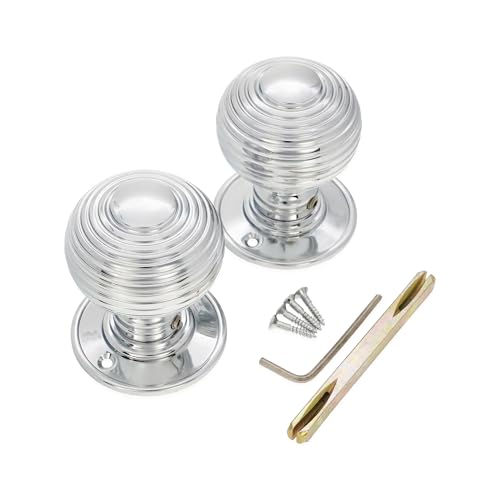 Paire De Boutons De Porte Ruche En Laiton Massif – Style Art Déco, Look Ancien Trop Classe !