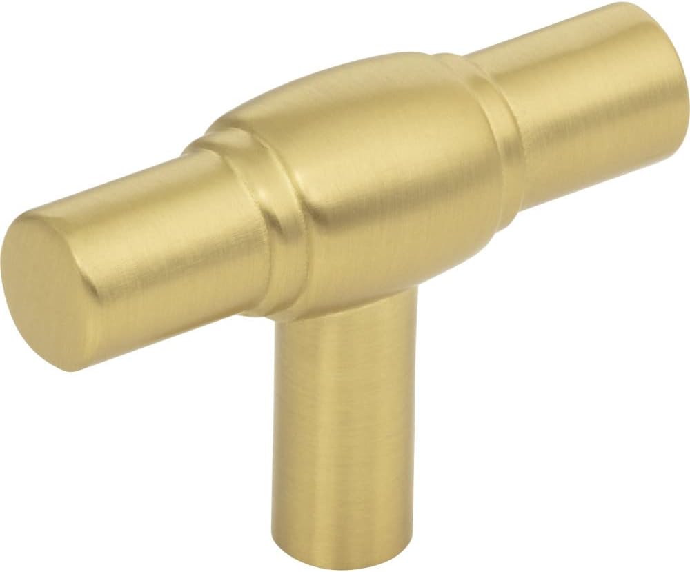 Jeffrey Alexander 2" Brushed Gold Hayworth Cabinet T Knob