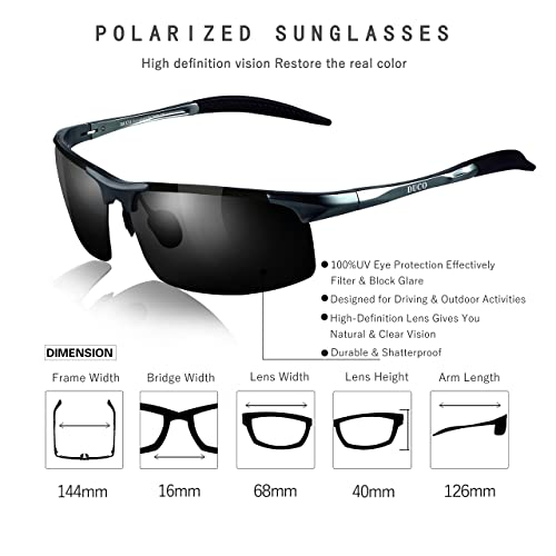 DUCO Mens Sports Polarized Sunglasses Bundle Polarized Driving Sunglasses for Men2
