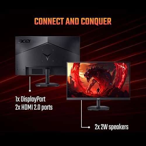 acer Nitro KG271 X1 27 Inch IPS Full HD Backlit LED Gaming Monitor I 0.5 MS Response I 200Hz Refresh Rate I SRGB 99%, HDR 10 I 2xHDMI, 1xDP I Stereo Speakers I AMD FreeSync Premium I Eye Care (Black) - Image 6