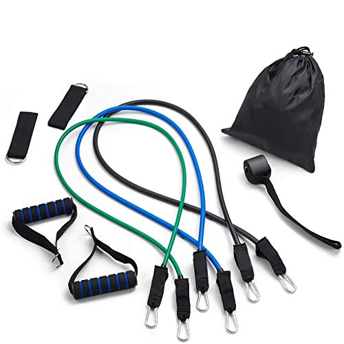 CORATED Resistance Bands Set - Beginner - Professional - Exercise Band for Working Out - Includes Stackable Workout Bands, Handles, Ankle Straps and Carry Bag