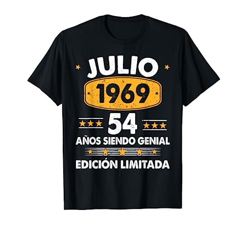 Hombre 54 Años Cumpleaños Regalo Hombre Julio 1969 Julio 54 Años Camiseta