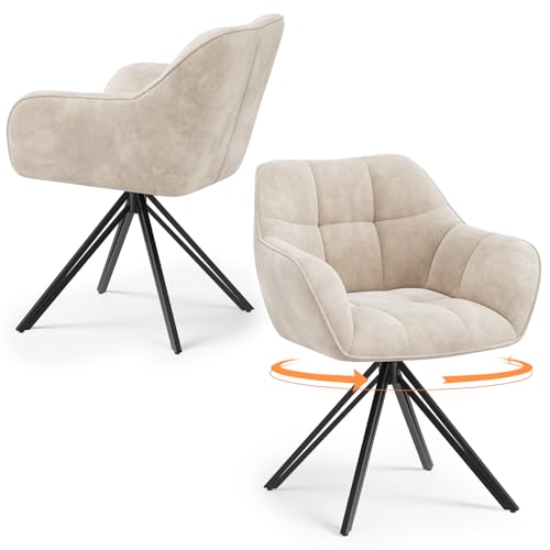 COLAMY Drehstühle für Esszimmer, 2er Set, Drehbare...