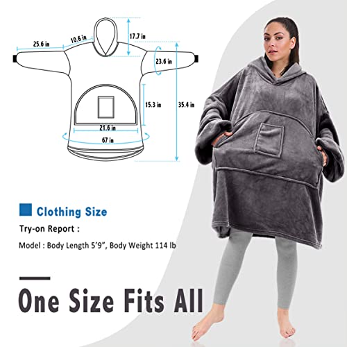 Homelex Comfy Oversized Wearable Blanket, Thick Flannel Blanket With Sleeves And Giant Pocket For Men And Women #TOP3