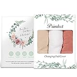 Muslin Changing Pad Cover Unisex, Solid Color Muslin Baby Changing Mats for Boys & Girls, 100% Cotton 3-Pack Breathable and Skin-Friendly Changing Table Covers, Large