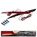 Mingrui test 2Pcs Red LED Rear Bumper Reflector Light for Chrysler 300 2015 2016 2017 2018 2019 2020 LED Brake Light Tail Light Replace OEM Rear Bumper Reflector Red Lens