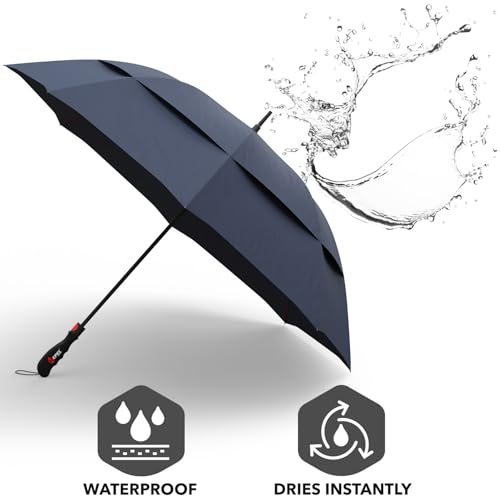Image of Repel Windproof Travel Umbrella - Compact & Withstands Winds up to 100MPH, Strongest Premium Auto Folding Umbrella for Rain and Sun - Durable, Light & Portable for Women & Men, Fits Backpack & Cars