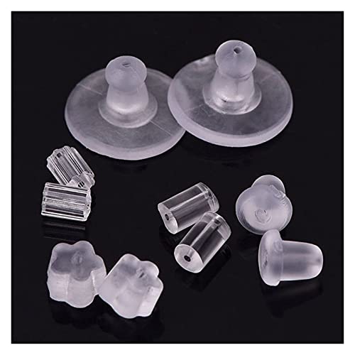 HOSD como 1000 Piezas Todos los Estilos Pendientes claros Abrigos de Goma Pendientes de Seguridad Tapones D629