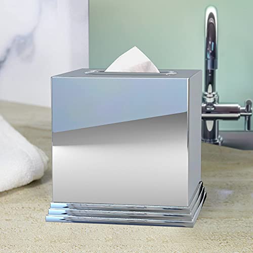 Nu Steel TM9H Timeless Decorative 304 Stainless Steel Square Facial Tissue Box Cover Holder thumb #4