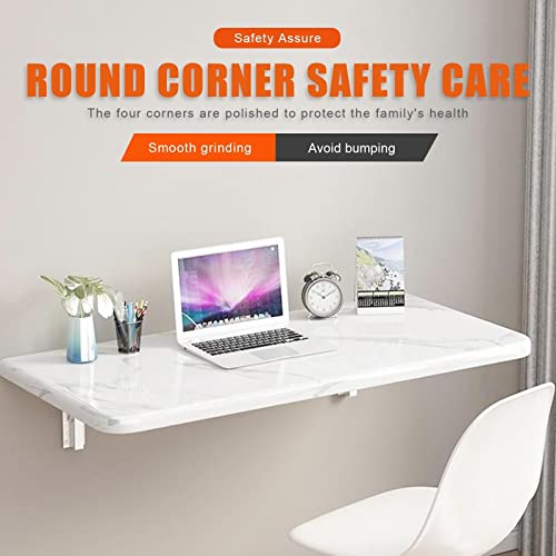 Table pliante murale marbre blanc design élégant moderne - 3
