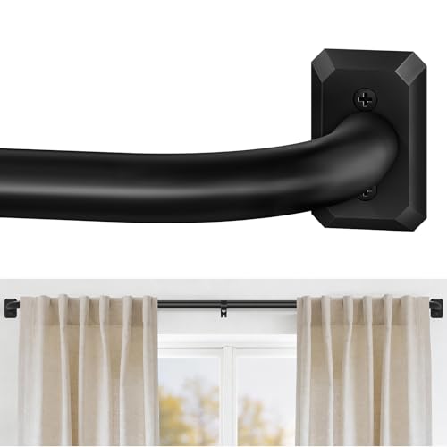 Total Blackout Curtain Rods 48-90 in, Matte Black