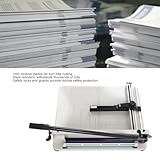 Guillotine Paper Cutter A3 Heavy Duty, Commercial Guillotine Paper Trimmer Manual Paper Slicer Trimmer Machine with Double Security Protection, for Label Craft Cardboard Paper Photos Home Office - Image 3