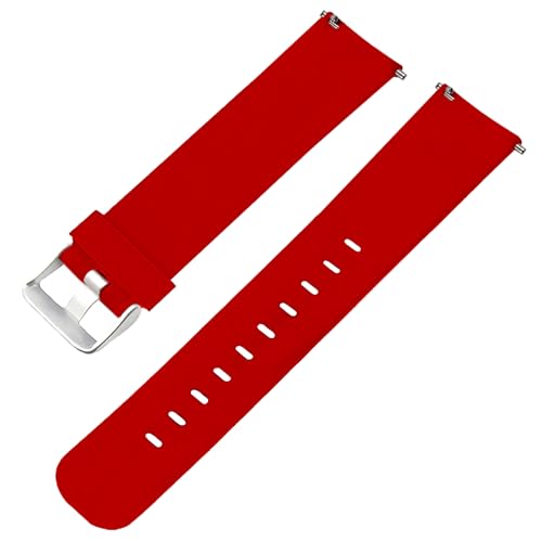 Image of ACM Watch Strap Silicone Belt 20mm compatible with Boat Wave Neo Smartwatch Casual Classic Band Red