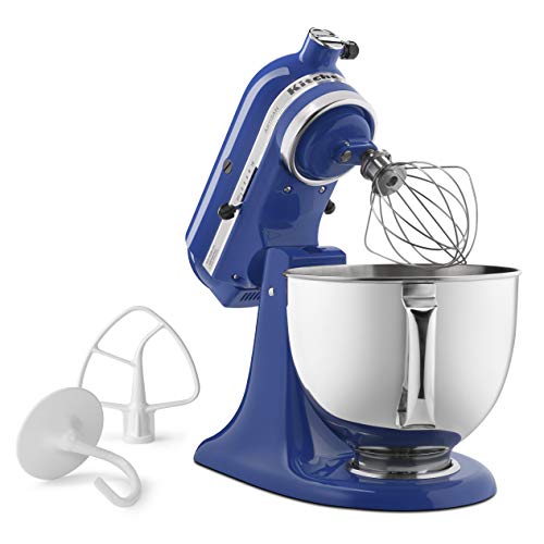 Image of KitchenAid KSM150PSTB Artisan Series Stand Mixer with Pouring Shield, 5 quart, Twilight Blue