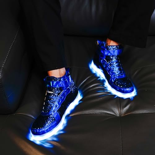 Glitter Led Shoes Light Up Shoes High Top Sneakers for Women Men Flashing Dancing Shoes for Halloween Christmas Party with USB Charging4