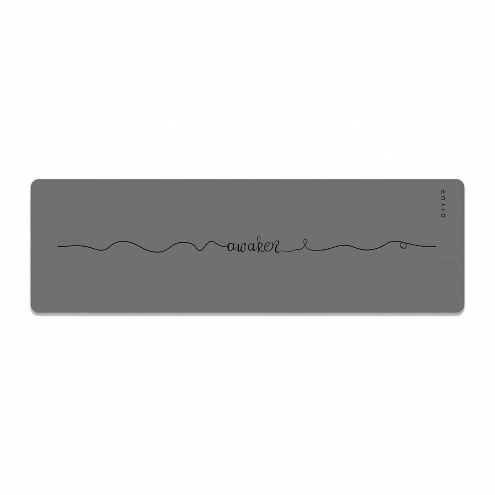 Tappetino Pilates Tappeto Fitness Tappetino Palestra Materassino Allenamento Angoli Arrotondati in Gomma Antiscivolo per Stretching E Adatto a, Grigio Avanzato, Linea Centrale Risveglio