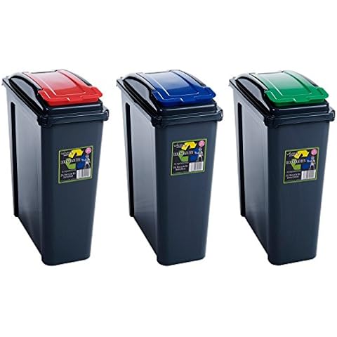 Wham 3x 25L Slimline Recycling Bins Cover