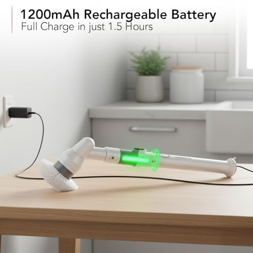 Brosse à récurer électrique sans fil imperméable avec têtes interchangeables - 5
