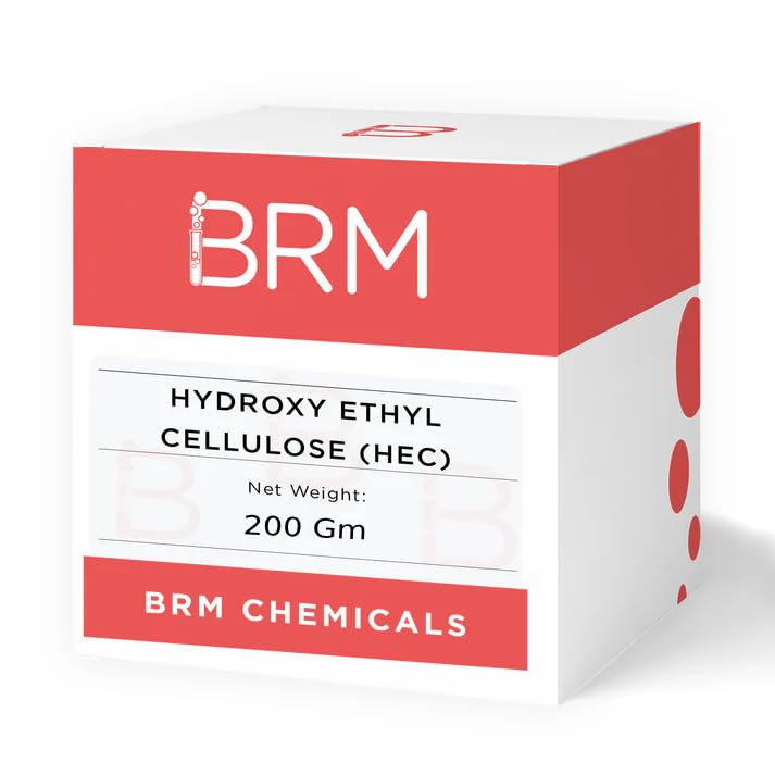 BRM Chemicals HEC Hydroxyethyl Cellulose - 200 Grams For Soap Making, Shampoo Making, Cosmetic Making & DIY Personal Care For Face, Hair, Skin & Body