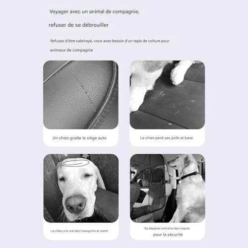 Siège auto pour chiens imperméable pour protéger vos sièges de la boue - 7