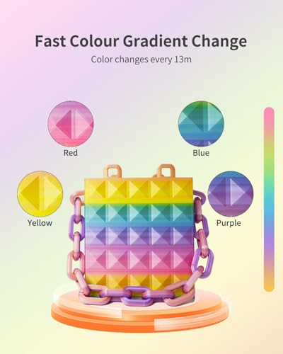 Image of Silk Rainbow PLA Filament 1.75mm, Multicolor Silk 3D Printer Filament, Fast Color Change, Dimensional Accuracy 1.75mm + /- 0.02mm, Neatly Wound, 1kg (2.2lbs) 1 Spool, Red Yellow Blue Purple