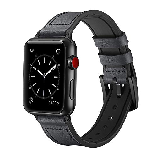 OUHENG Leather Bands Compatible with Apple Watch Band 42mm 41mm 40mm 38mm by OUHENG - Used condition - Image 2