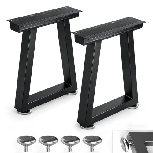 Image of 16'' Metal Coffee Table Legs, Heavy Duty Diamond Shape Bench Legs, Perfect for Breakfast Bar Stand Bench Dining Table, Industry DIY Furniture Legs (W30cm X H40cm, Set of 2)(16IN-T-Type)