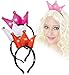 Produktbild KarnevalsTeufel Haarreif Krone blinkend Prinzessin Königin Krönchen Blinkkrone Kopfschmuck Partyaccessoire (Pink)
