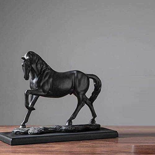 Statue de cheval imitation cuivre en résine pour une décoration raffinée