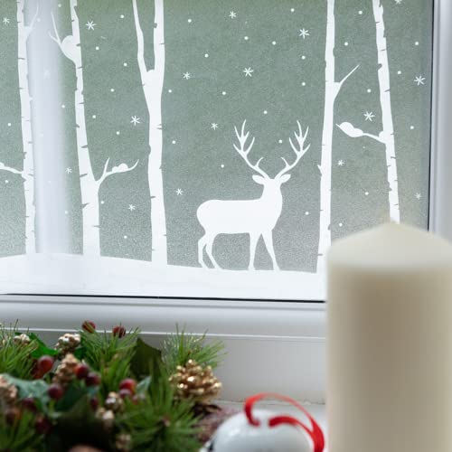 dc fix WINDOW BORDER BIRCH WOODS static cling vinyl window film 20cm x 1.5m