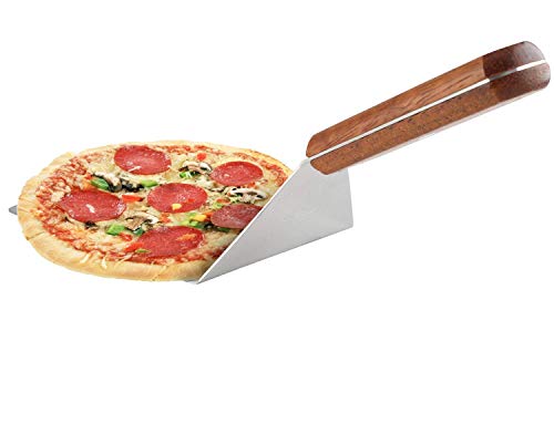 Image of VEMONIO Stainless Steel Pizza Pancake Pastry Lifter Spatula with Wooden Handle (13 x 4.3 inches)
