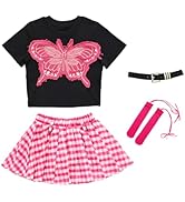 ピンクのダンス衣装 Vネック プリーツスカート Amazon | [MAOMU] プリーツスカート チェック柄 キッズ ダンス 衣装 黒