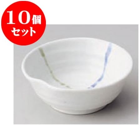 kbu3-086-17-073-10set 10個セット 小鉢 中 白地京十草3.6小鉢 [12x4.5cm] 料亭 飲食店 業務用