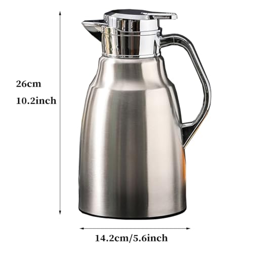 Jarra térmica de café de 1.8L en acero inoxidable con doble pared 6
