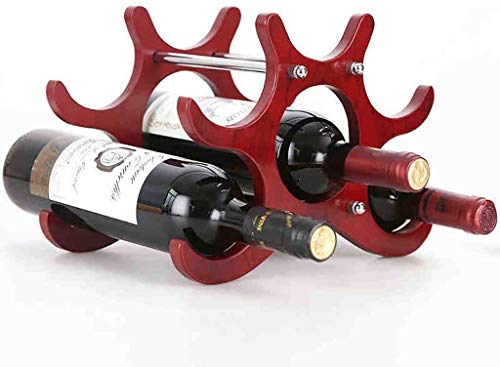 Soporte de madera para 6 botellas de vino plegable miniatura 3