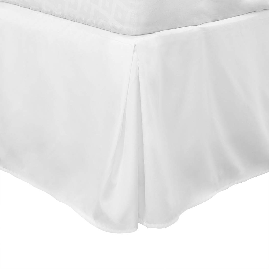 Falda de cama plisada Queen sin arrugas y resistente a decoloración