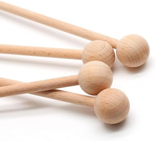 4 Pcs Wood Percussion Sticks 8.7" Xylophone Mallets image 5