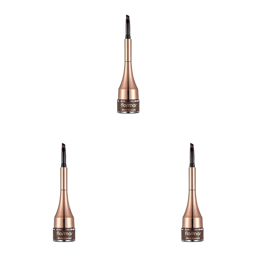 Flormar Kaş Maskarası ve Kaş Farı- Brow Pomade Brown 8690604572205 32000061-003 One Size (3 paketi)
