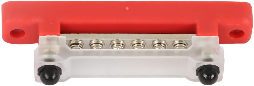 Red & Black Bus Bar Power Distribution Terminal Block 6 Way 48V 150A Busbar NEW OEM Genuine Replacement