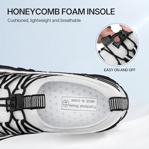 Image of ATHMILE Water Shoes for Men Women Quick Dry Aqua Shoes with Toe Protection | Non Slip Adult Barefoot Hiking Shoes for Beach Swim River Pool Kayaking Camping Boat Workout Cruise Vacation Outdoor