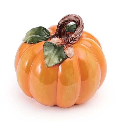 Fitz-and-Floyd-Harvest-Halloween-Pumpkin-Ceramic-Figurine-75-inch Fitz and Floyd Harvest Halloween Pumpkin Ceramic Figurine 75 inch