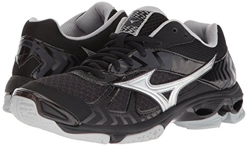 Mizuno Wave Bolt 7 Womens Black-Silver 6.5 Black/Silver #TOP21
