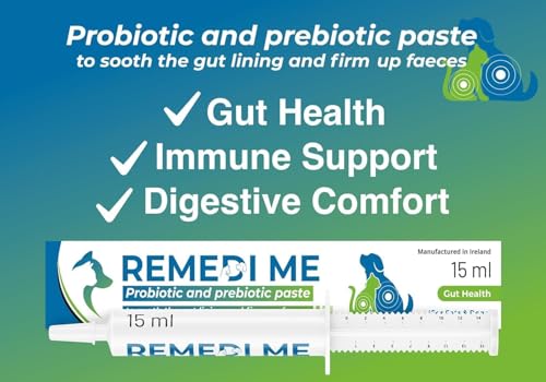 Remedime Probiotische und präbiotische Paste zur Beruhigung der Darmschleimhaut und zur Festigung des Kots für Hunde und Katzen (30 ml)-6
