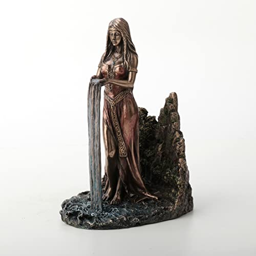 Estatua de Danu de resina con acabado bronce 9 pulgadas miniatura 5