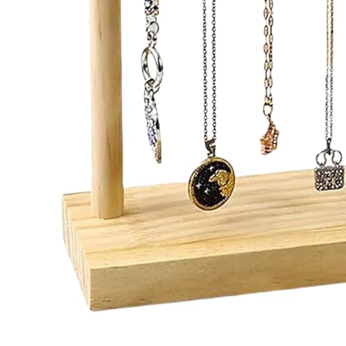 Support de rangement rectangulaire en bois avec 12 crochets pour bijoux - 8