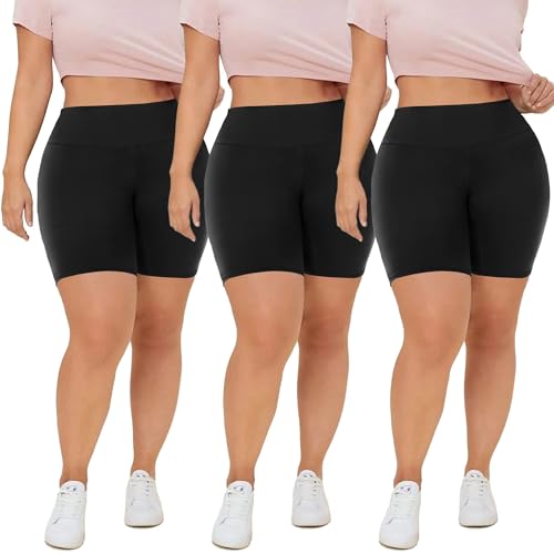 QGGQDD 3 Pack Plus Size Biker Shorts for Women – 8
