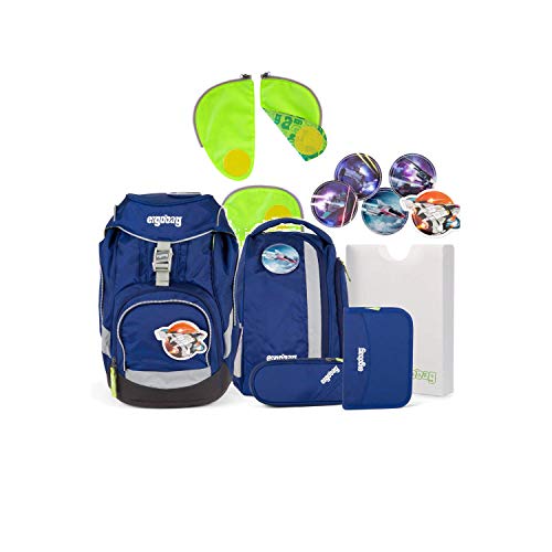 Preisvergleich Produktbild Ergobag Pack SchlauBär Schulrucksack-Set 6tlg + Sicherheitsset Grün