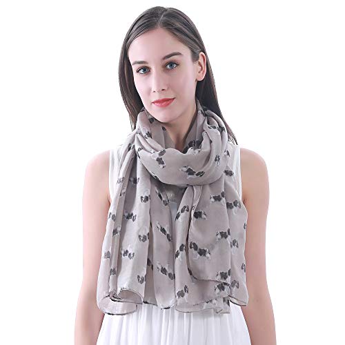 Lina & Lily Cavalier King Charles Spaniel Dog Print Women's Scarf Shawl Wrap Lightweight