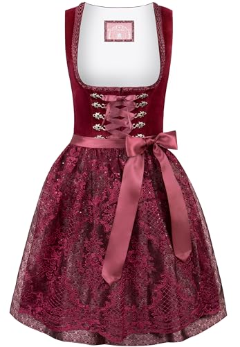 Dirndl Loredana robe rouge femme 32 aux finitions haute couture
